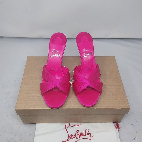 Christian Louboutin Pink Bolerose Nicol is Back Slide Sandal - Picture 8 of 10